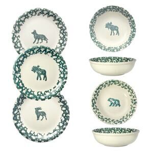 Tienshan “North-Moose Country” 5-Piece Stoneware Dinnerware Set